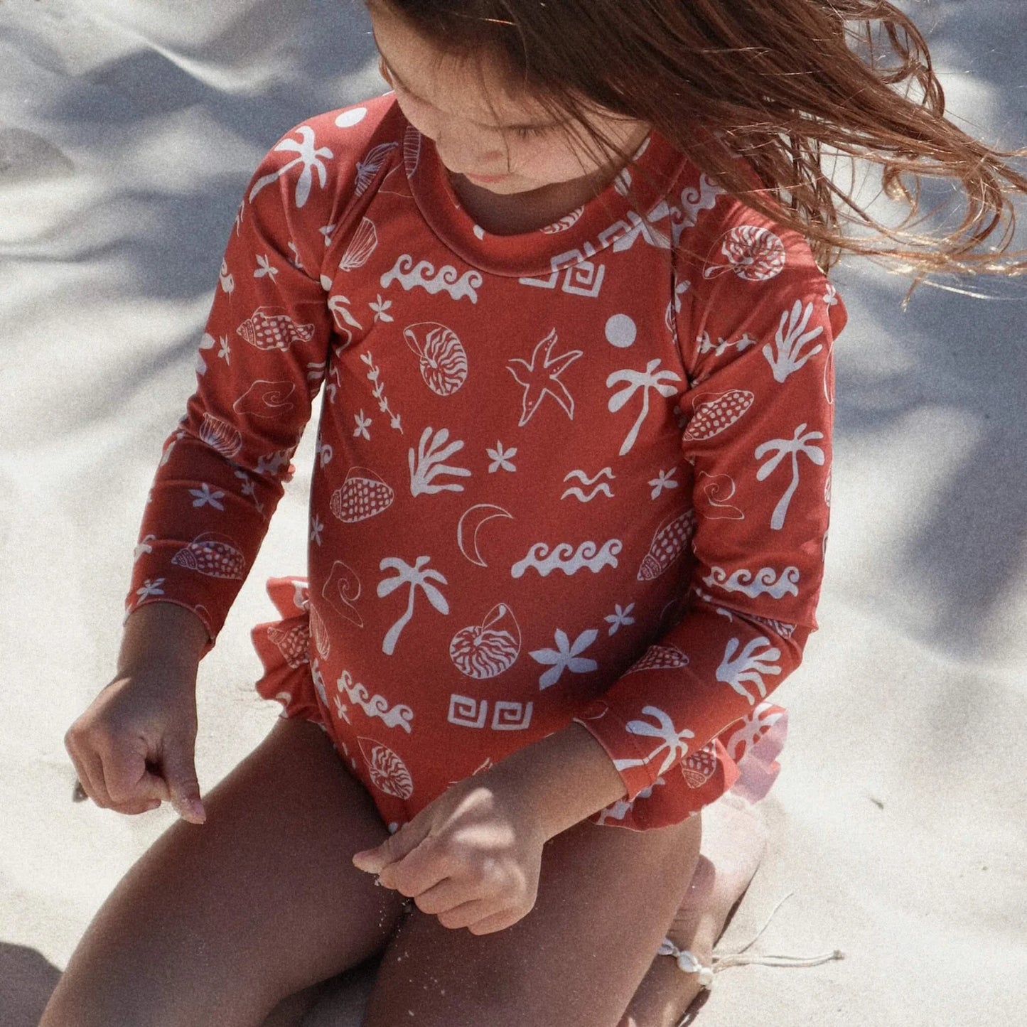 Bam Loves Boo- Beachcomber Long Sleeve Swimsuit