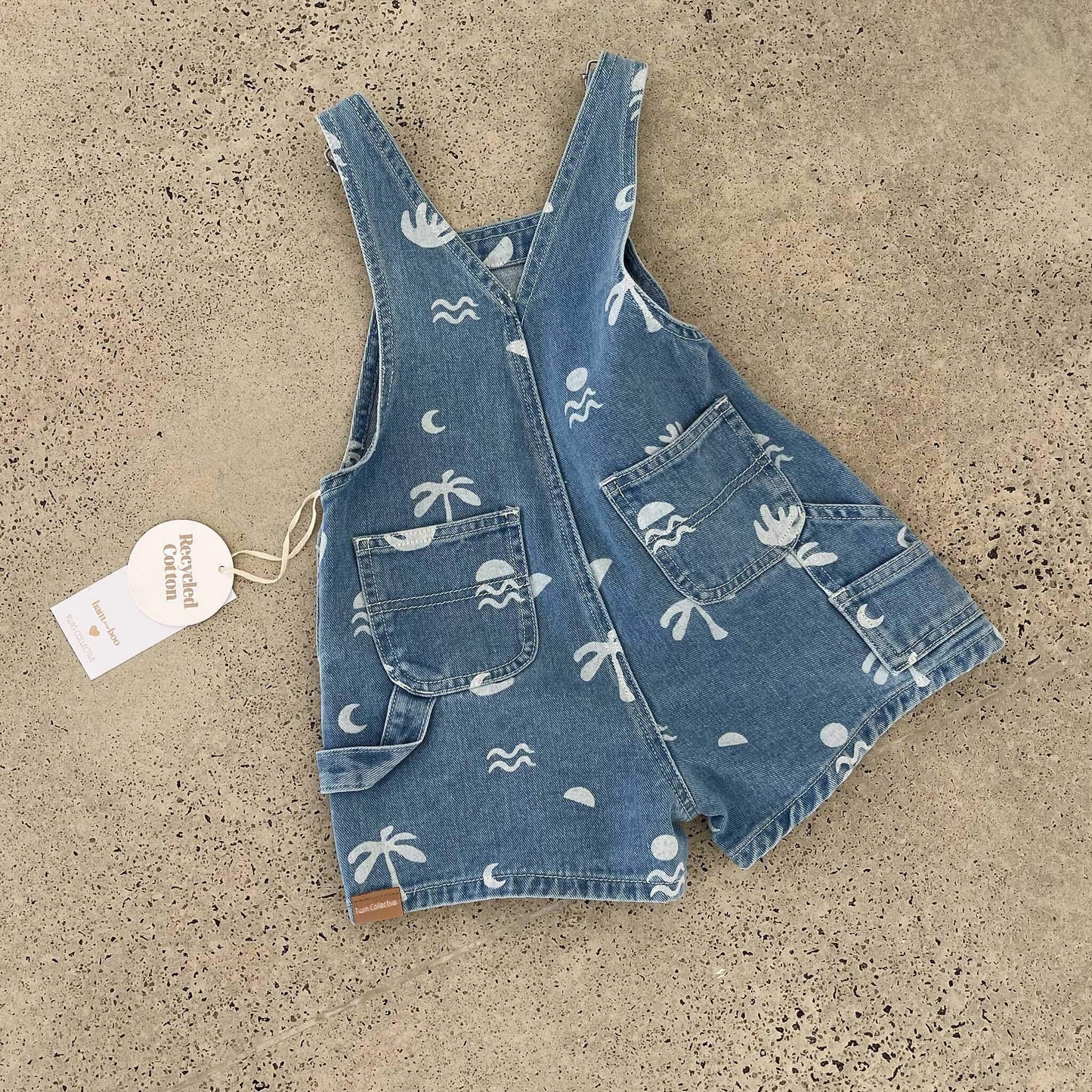 Bam Loves Boo - Carpenter Shortall - Cali Print Denim