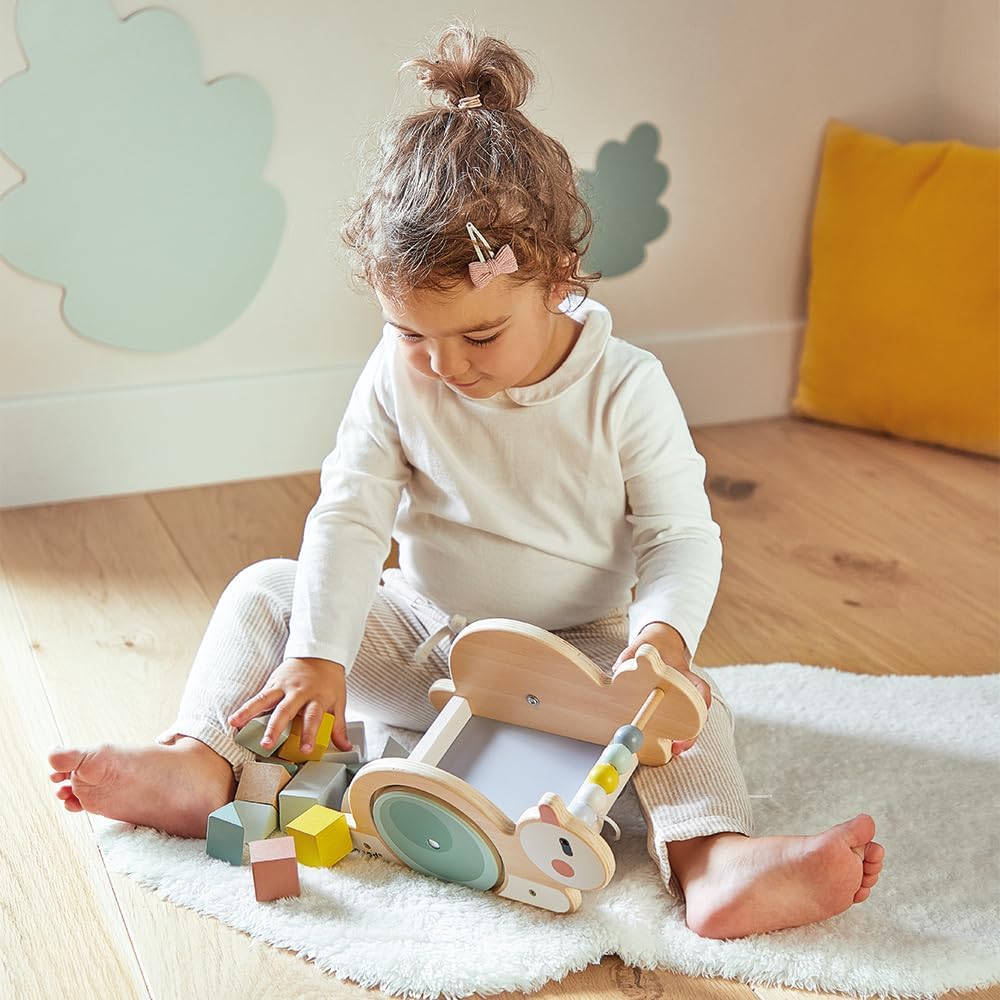 JANOD- Carrito de Arrastre con Bloques de Madera – Caracol Sweet Cocoon