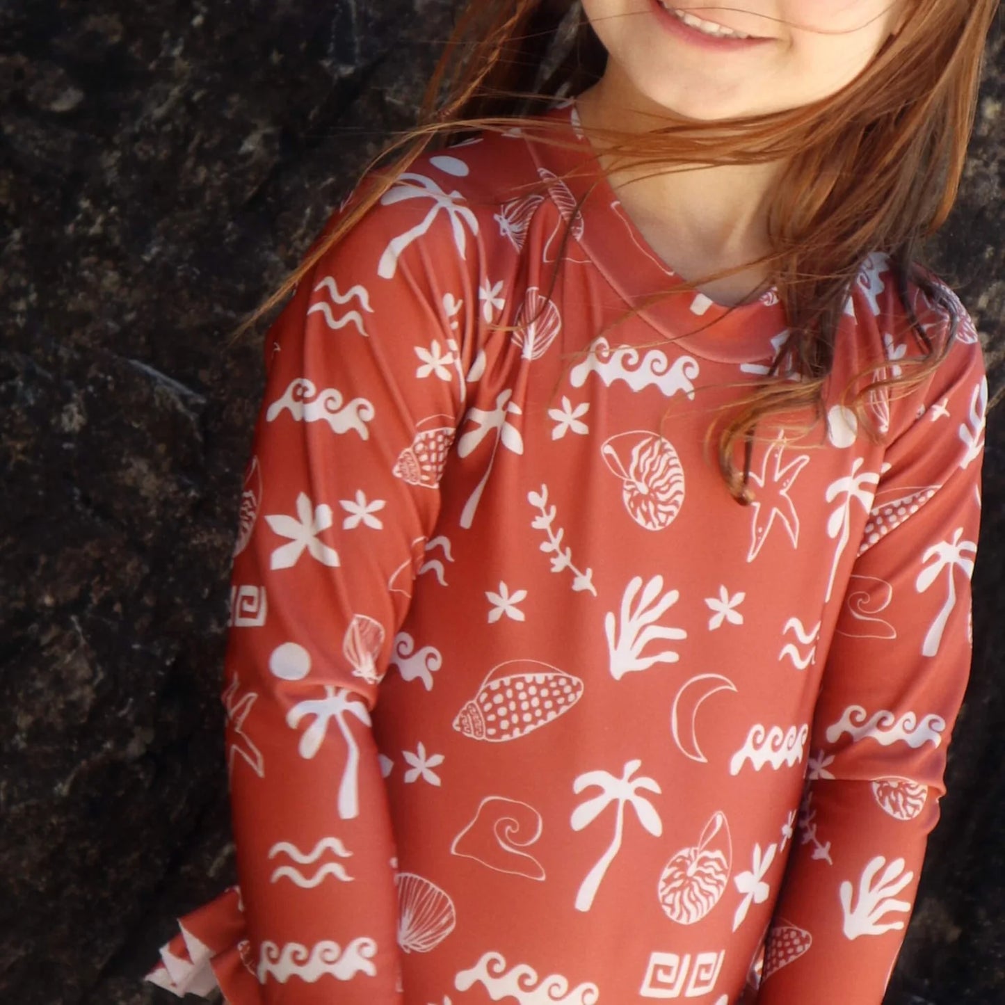 Bam Loves Boo- Beachcomber Long Sleeve Swimsuit