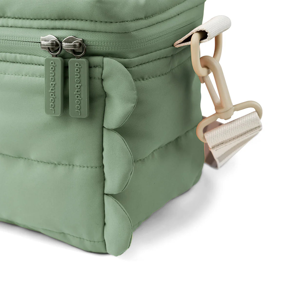 Done by Deer - Quilted insulated bag Croco Green