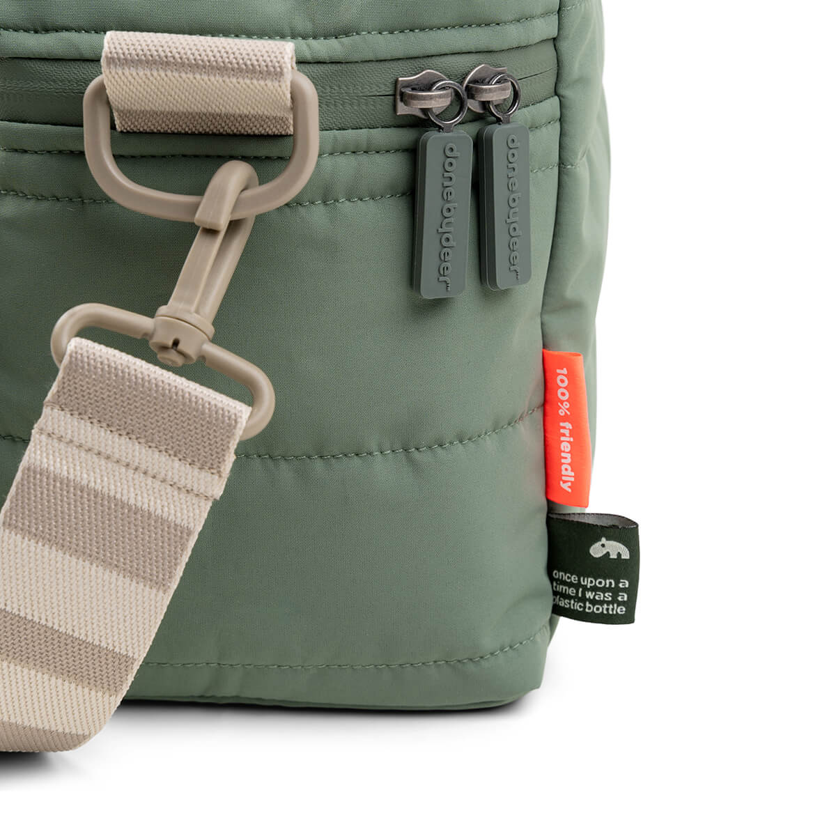 Done by Deer - Quilted insulated bag Croco Green