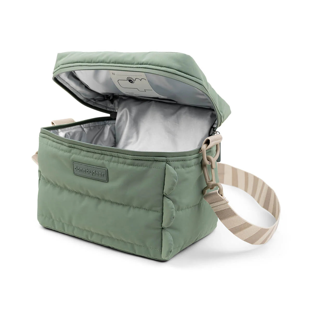 Done by Deer - Quilted insulated bag Croco Green