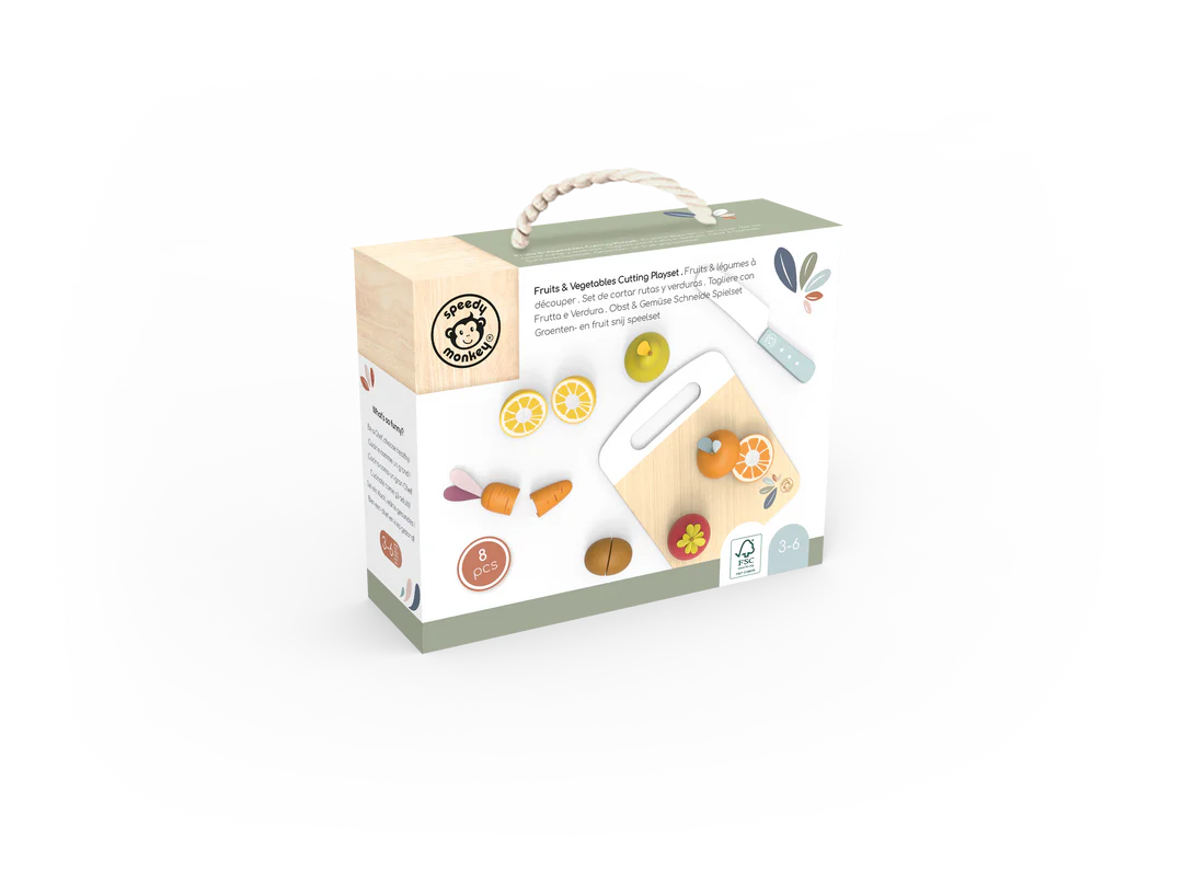 Speedy Monkey- Fruits & Vegetables Cutting Playset