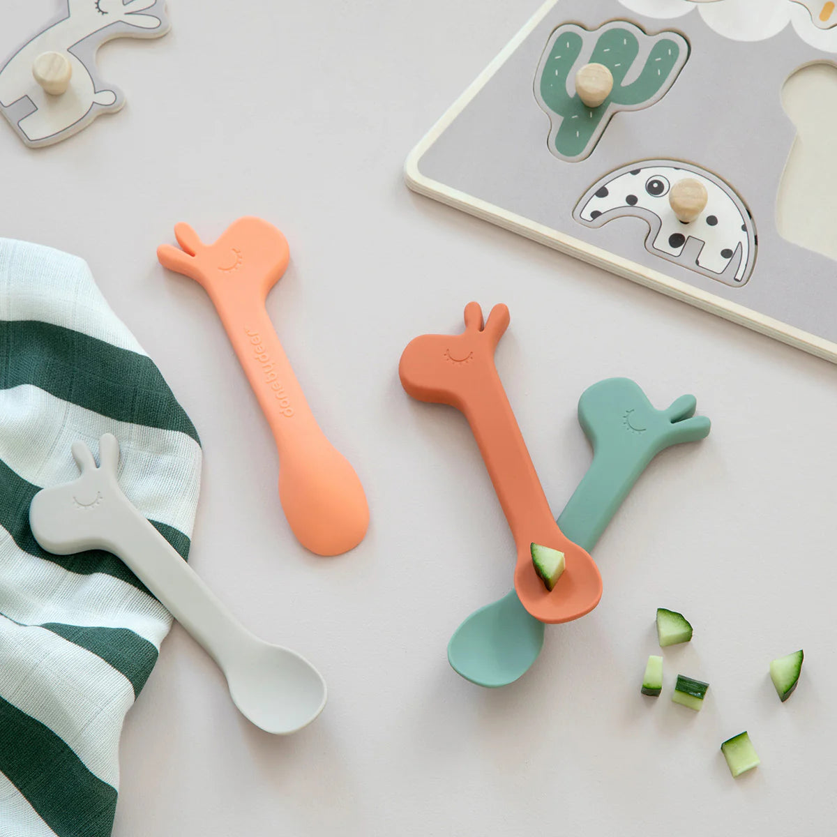 Done by Deer - Silicone spoon 2-pack Lalee Green