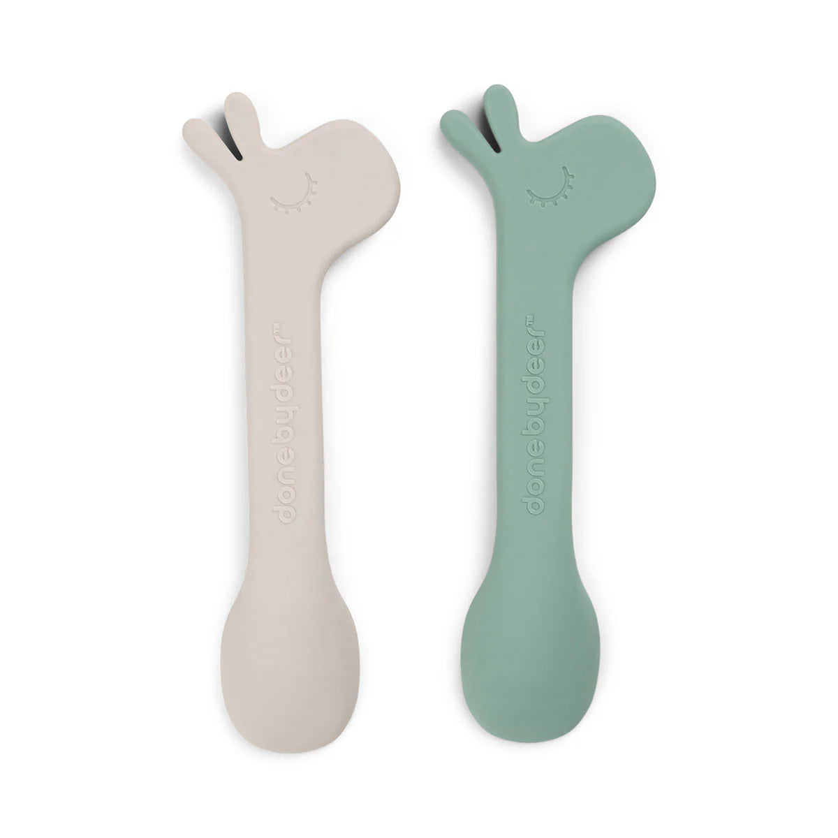 Done by Deer - Silicone spoon 2-pack Lalee Green