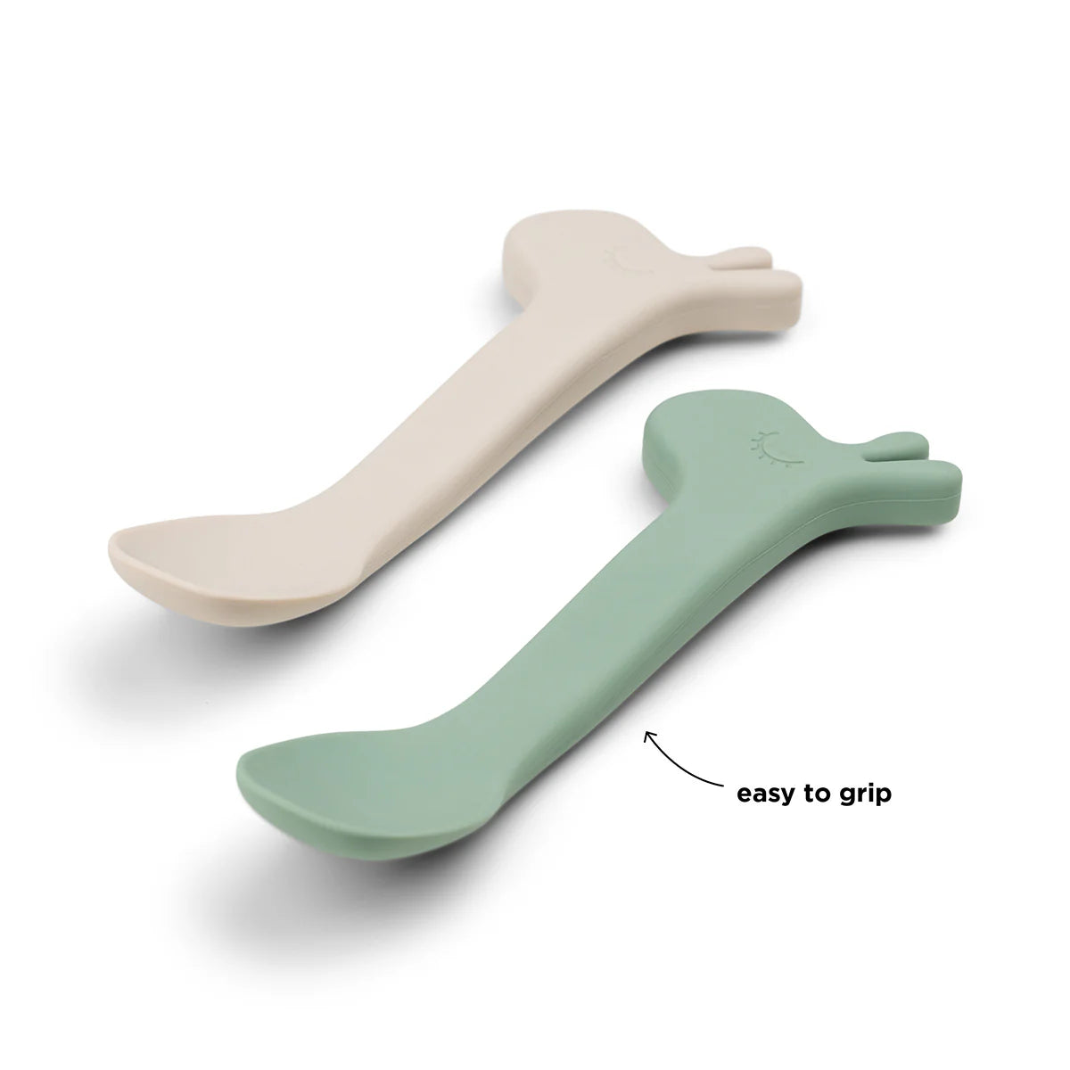 Done by Deer - Silicone spoon 2-pack Lalee Green