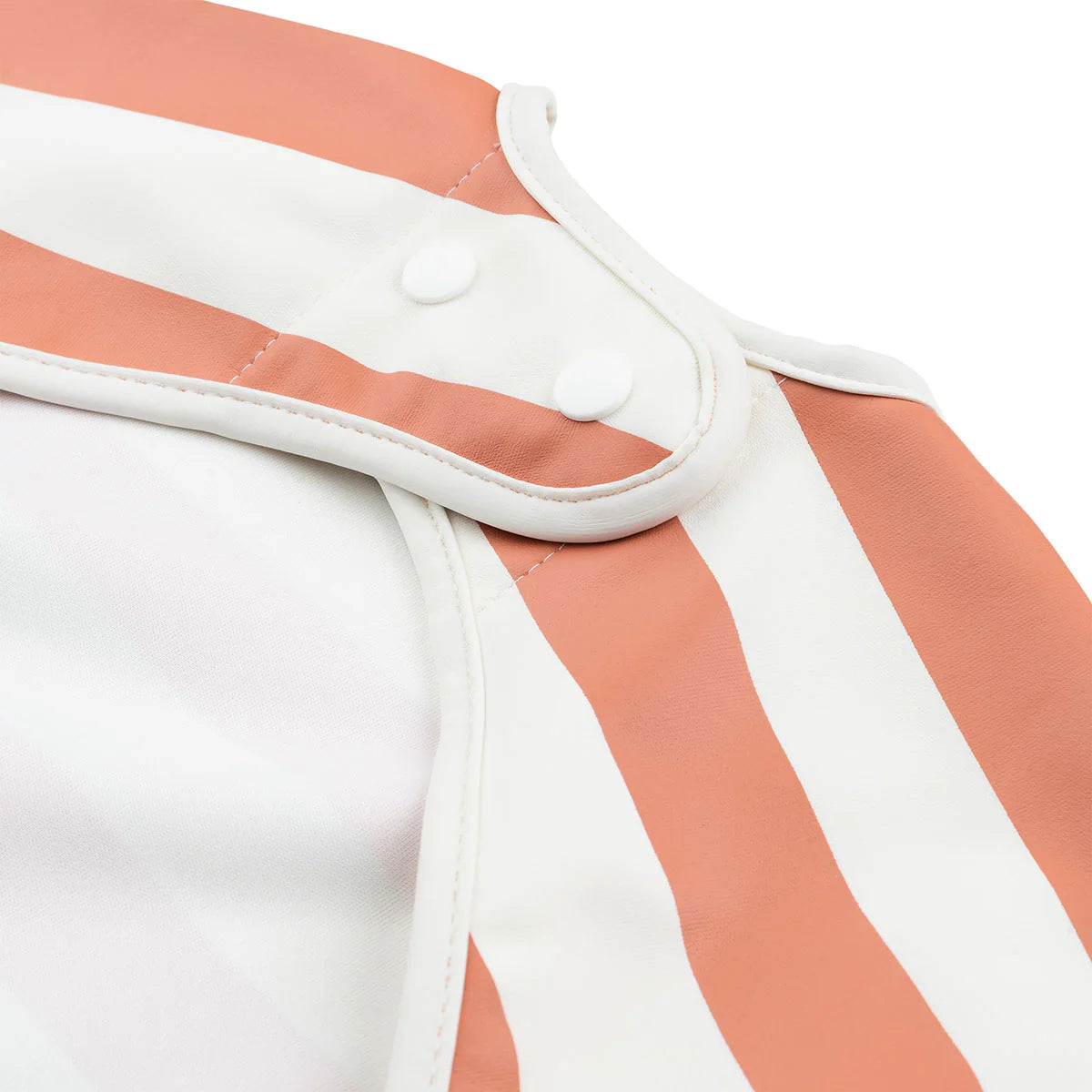 Done by Deer - Sleeved pocket bib Stripes Papaya