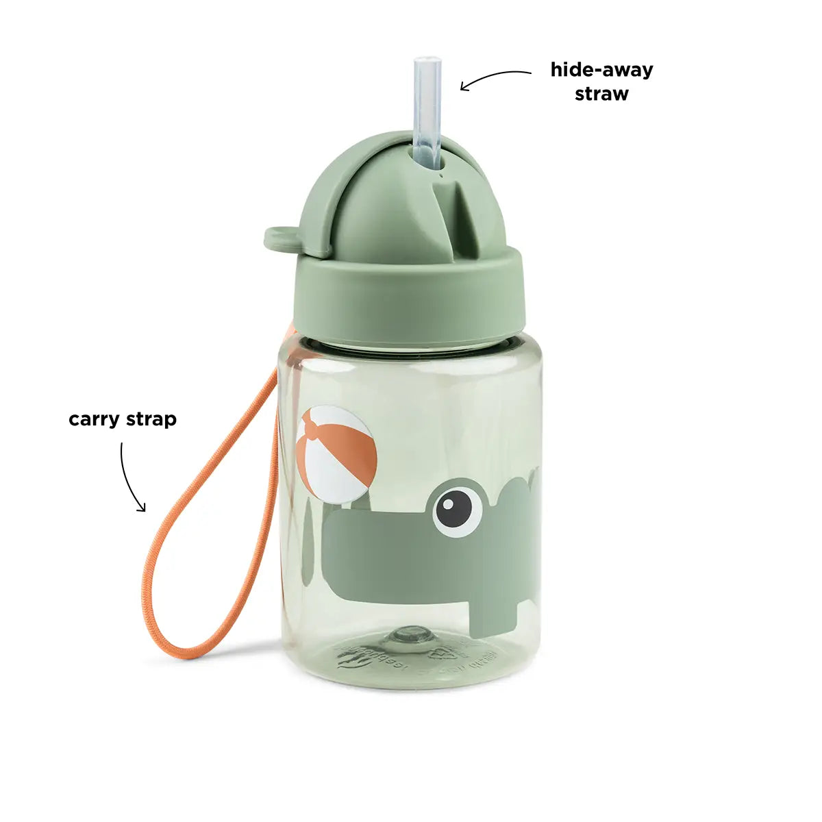 Done by Deer - Straw bottle Playground Green