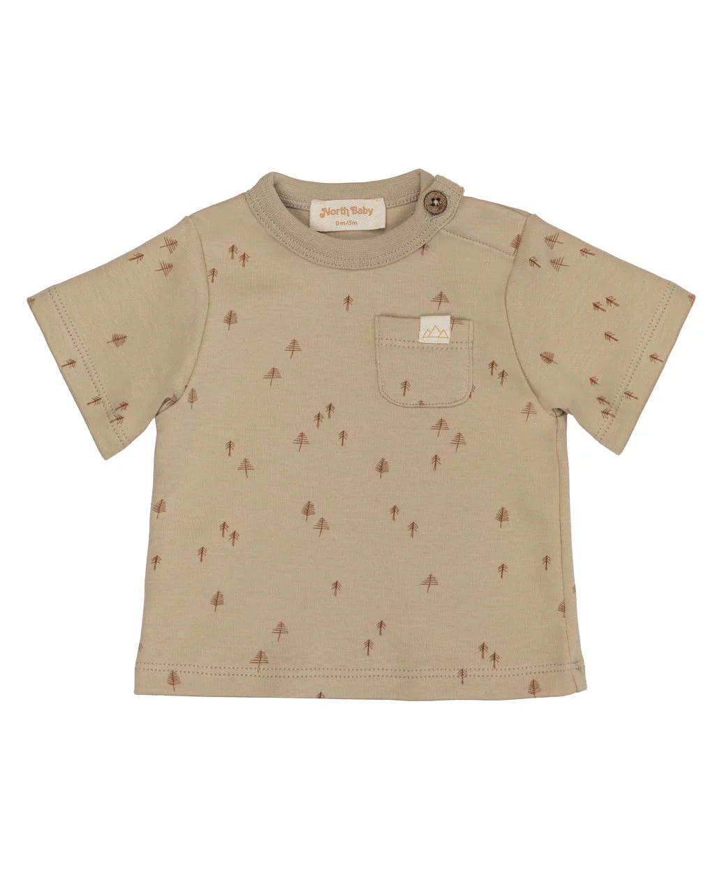 NORTH BABY - ORGANIC SHORT T-SHIRT -  ROCK FOREST.