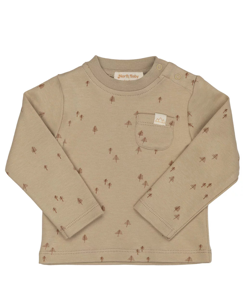 NORTH BABY - ORGANIC LONG T-SHIRT - ROCK FOREST