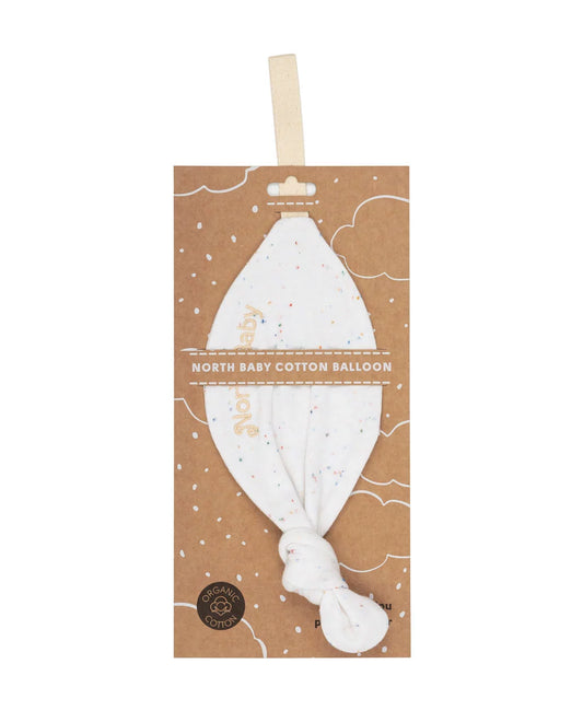 NORTH BABY - PACIFIER HOLDER ORGANIC BALLOON WHITE MILK