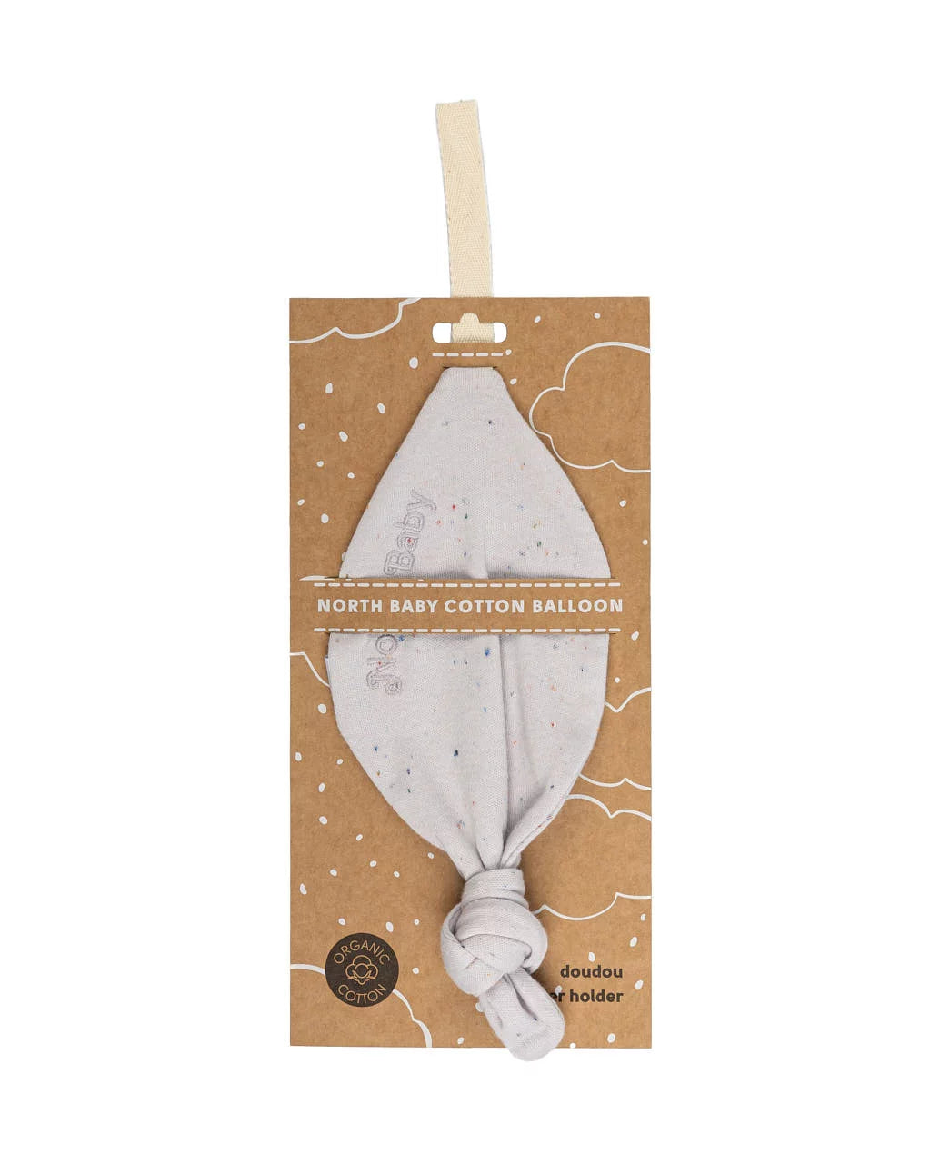 NORTH BABY - PACIFIER HOLDER ORGANIC BALLOON CLOUD