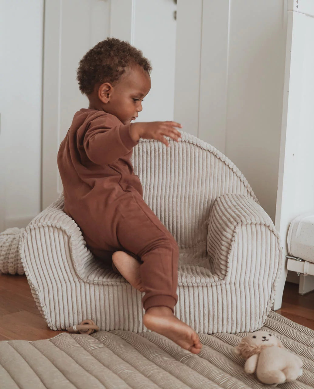 NORTH BABY - ORGANIC FLEECE OVERALL LONDON BRICK