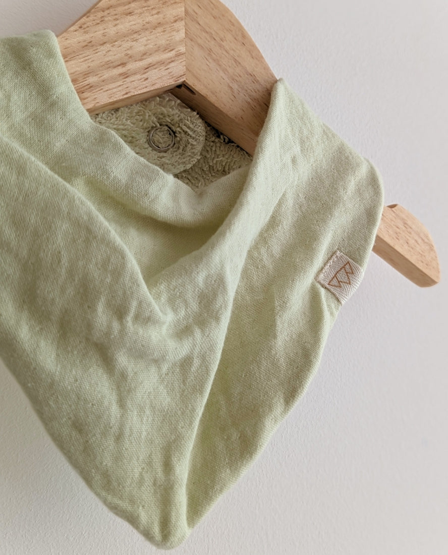 NORTH BABY - ORGANIC TERRY BIB GREEN ALOE One size
