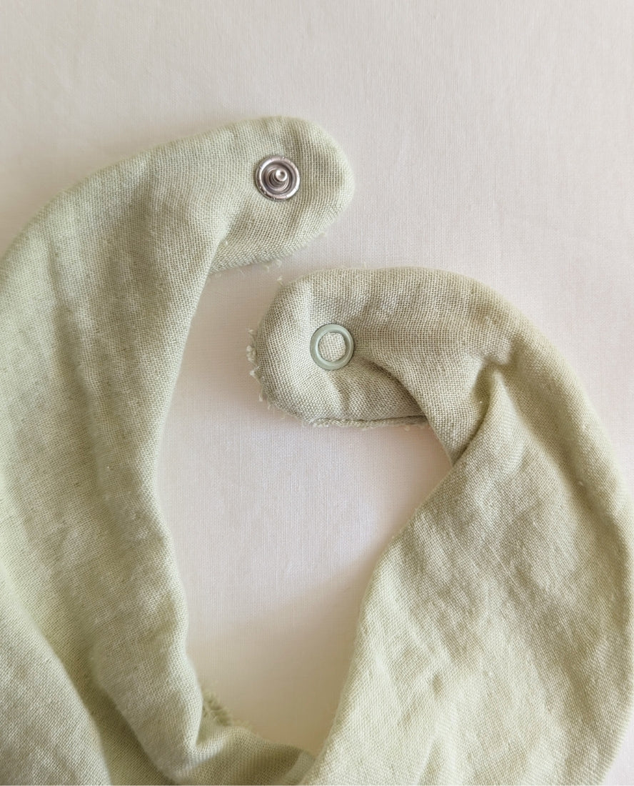 NORTH BABY - ORGANIC TERRY BIB GREEN ALOE One size