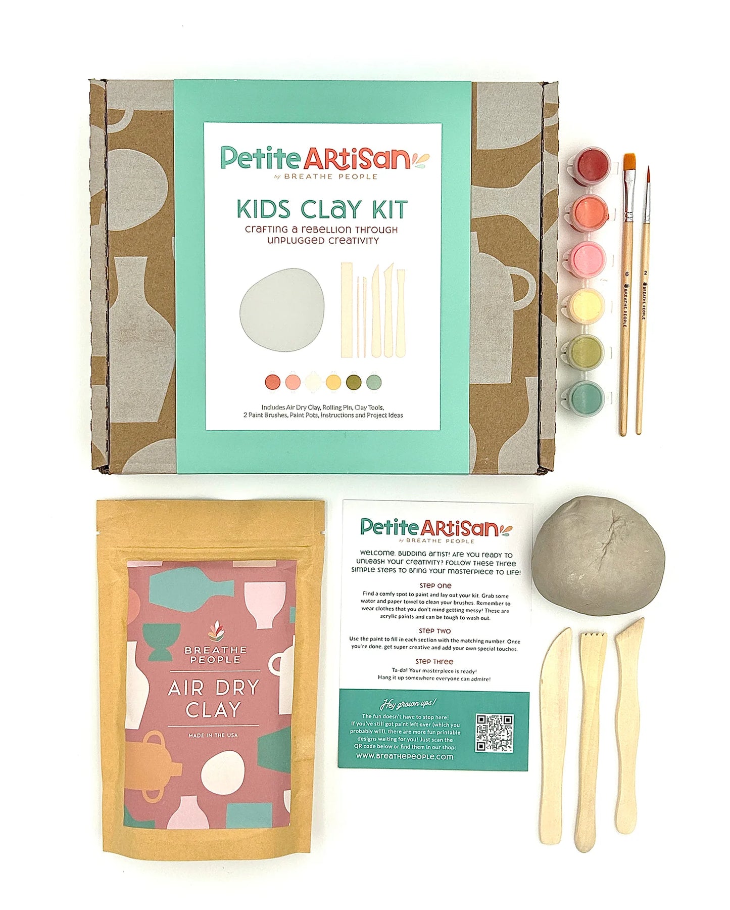 BREATHE PEOPLE- Petite Artisan Clay Kit for Kids